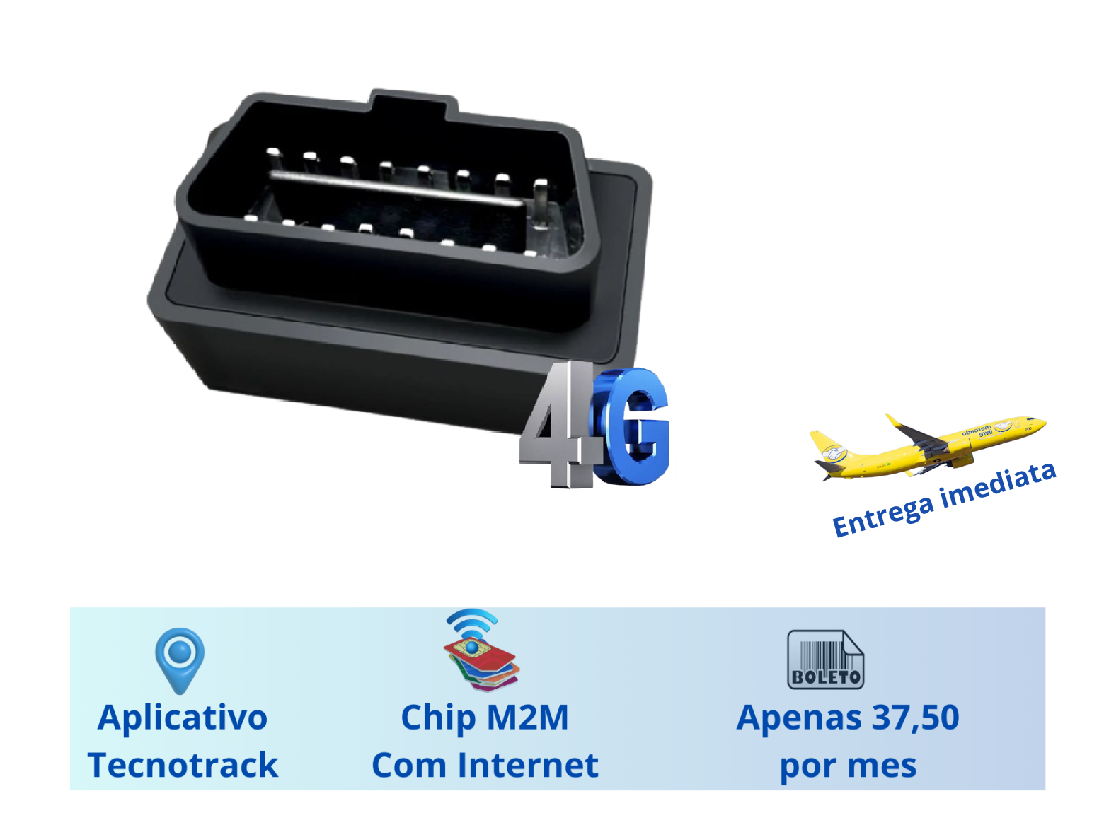 Rastreador GPS 4G PLUG OBD2, App Tecnotrack - Imagem 4