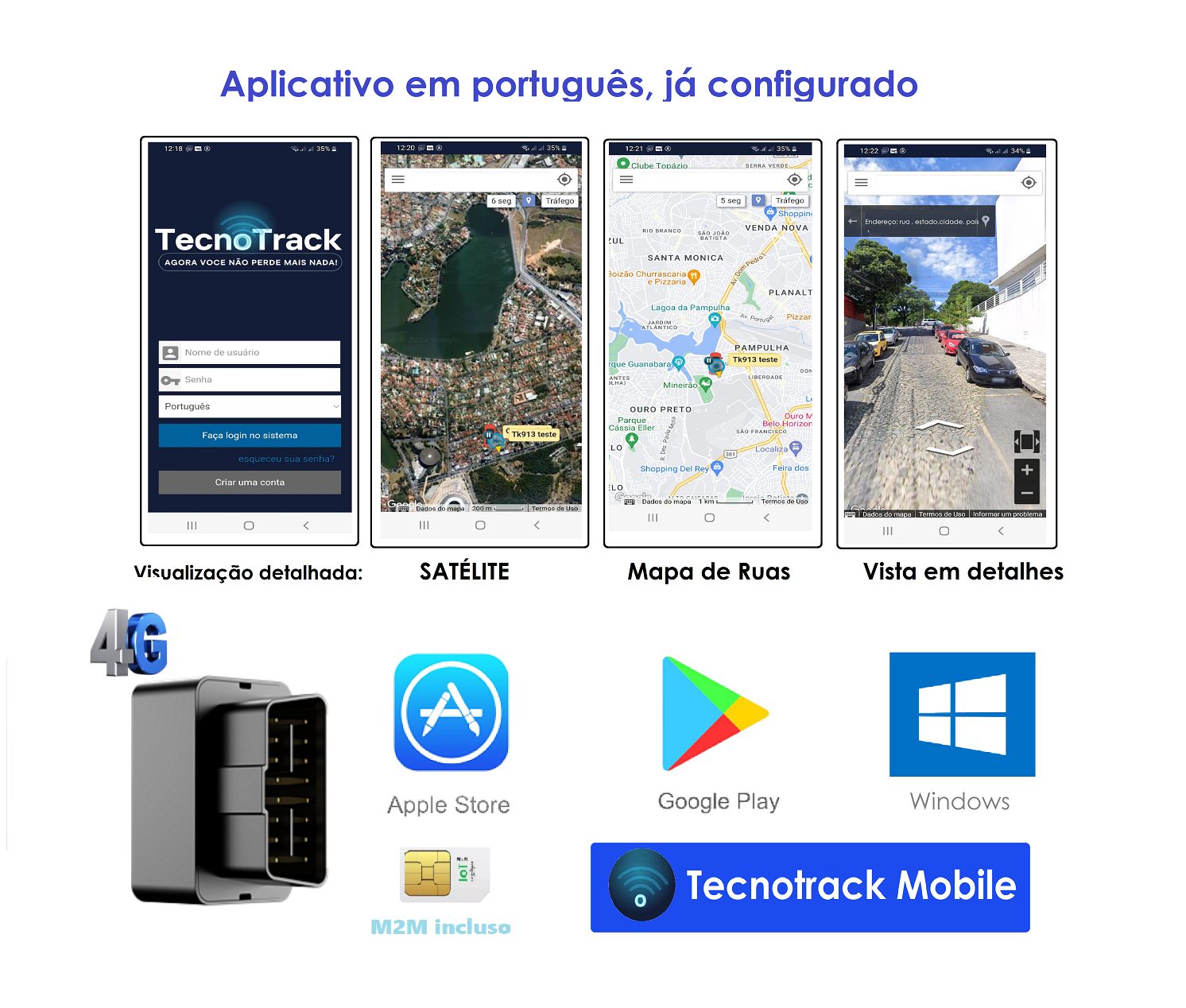 Rastreador GPS 4G PLUG OBD2, App Tecnotrack - Imagem 7